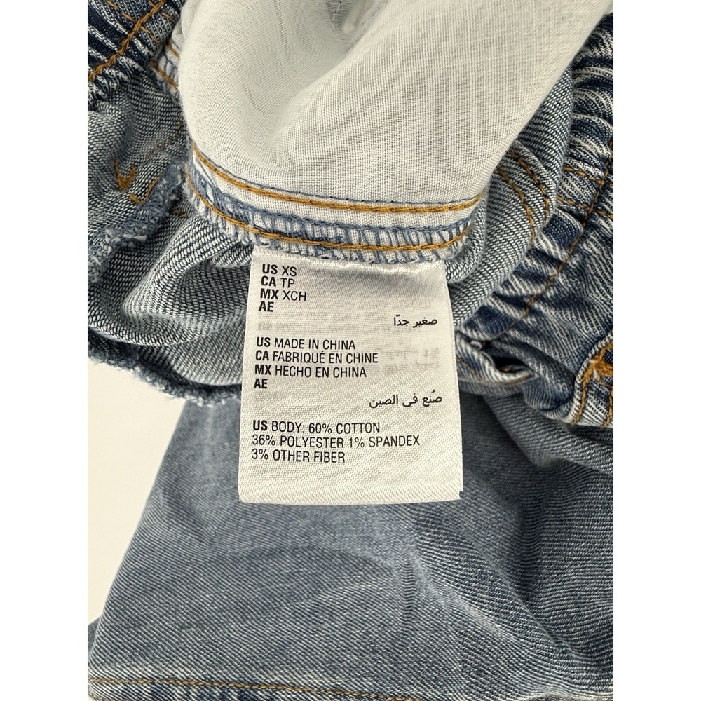 NWT And Now This Jeans Wide Leg Tie Waist Drapey Blue Med Wash Comfort Size XS - Picture 11 of 13